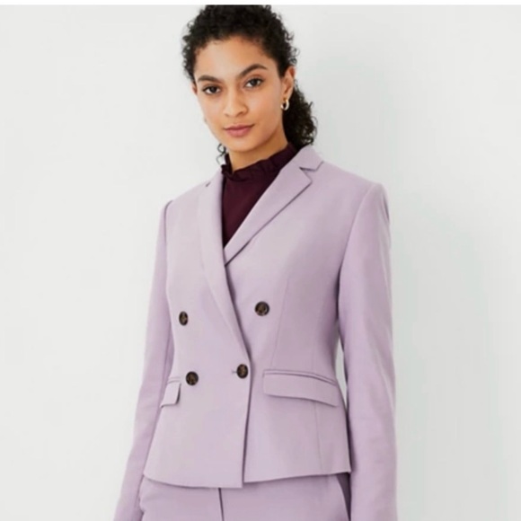 Ann Taylor Jackets & Blazers - Ann Taylor Lavender Double-Breasted Blazer